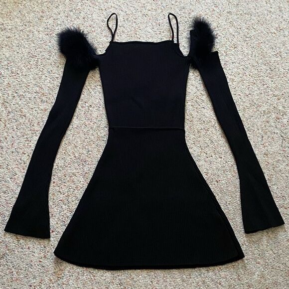 MACH & MACH Feather-Embellished Off-The-Shoulder Minidress size XL - Picture 10 of 15